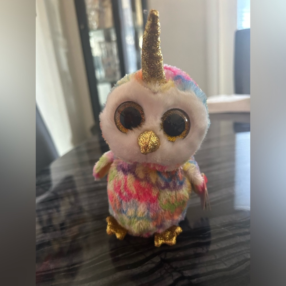 TY 2019 Beanie Boos ENCHANTED the OWL  6" Stuffed Animal Toy Plush